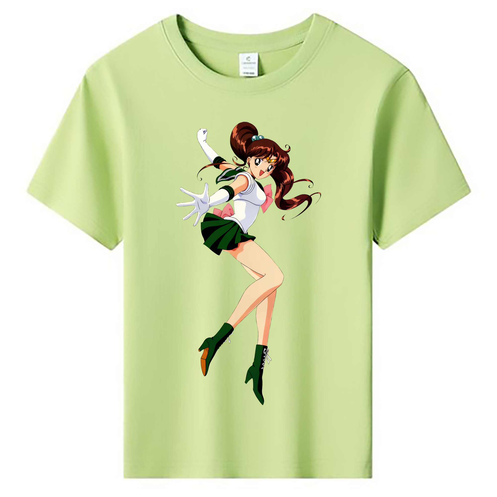 （画像用） 美少女戦士セーラームーン 木野 まこと きの まこと Sailor Moon Kino Makoto （セーラージュピター；Sailor Jupiter） 綿100％キッズTシャツ（フロントプリント）